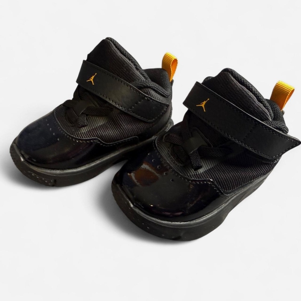 Nike Jordan Stay Loyal 3 Baby Shoes FB9924-071, Black/White/Yellow Ochre, 4C